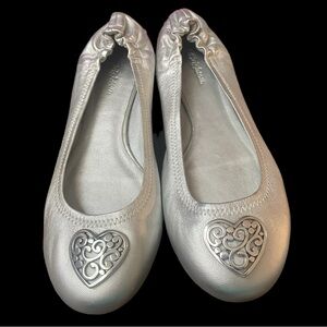 Brighton sz 9.5 silver ballet flats